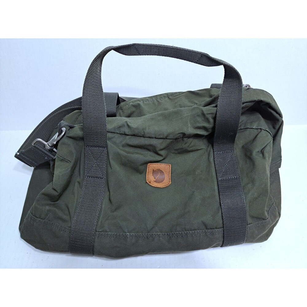 Fjallraven Greenland 30L Duffle Travel Bag Leather Logo G-1000 Green Canvas
